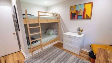 3 bedrooms, iron/ironing board, travel cot, WiFi