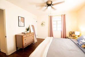 1 bedroom, iron/ironing board, travel crib, WiFi