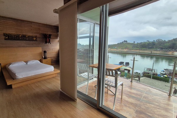 Chambre de style japonais, 1 lit double, vue lac | Vue sur le lac