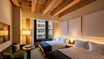 Draps italiens Frette, literie de qualité supérieure, minibar