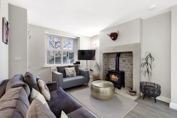 TV connectée, cheminée