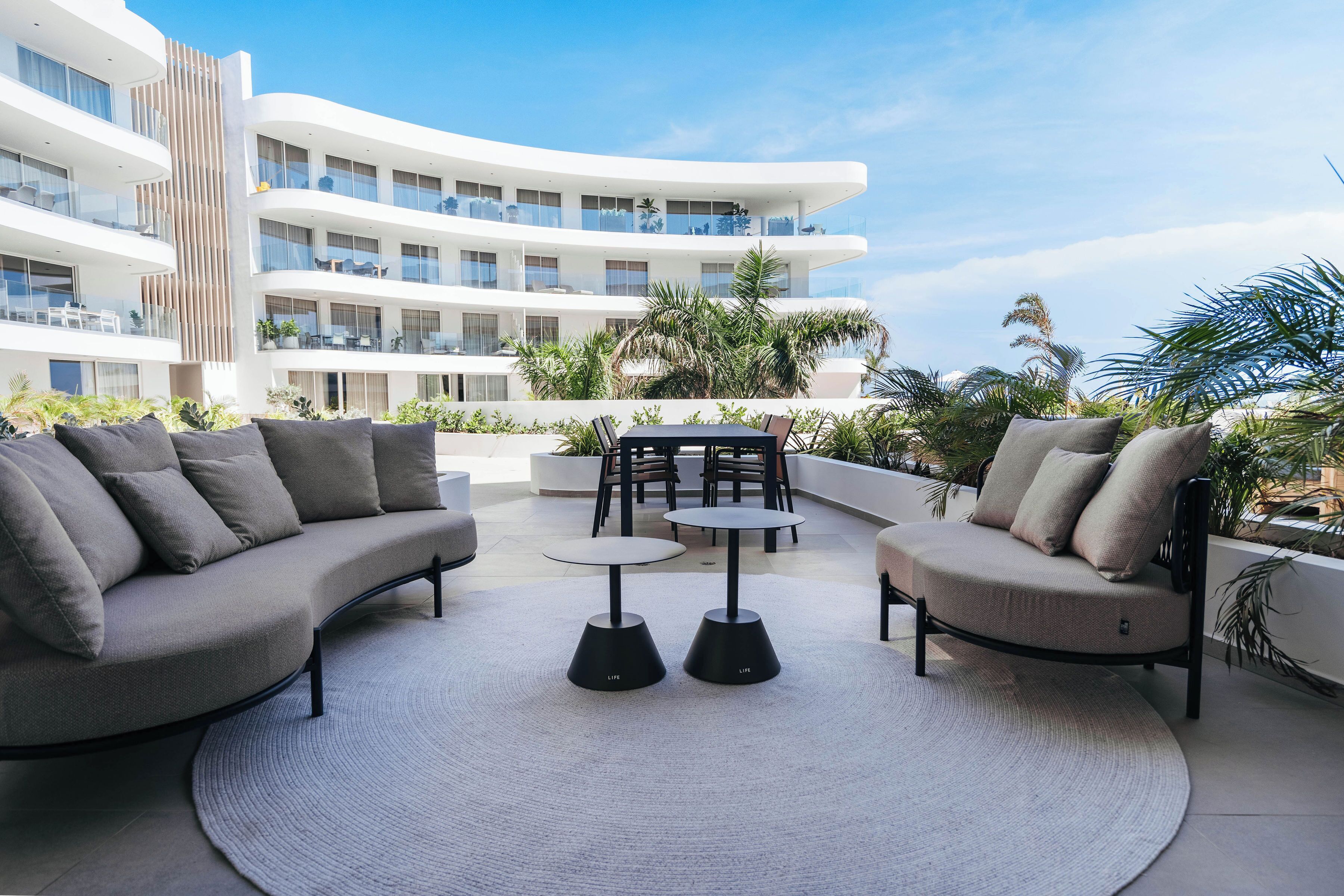 Luksusleilighet, terrasse, havutsikt | Terrasse/patio