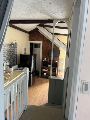 Comfort-studiosviitti, järvinäköala | Silitysrauta/-lauta, ilmainen Wi-Fi