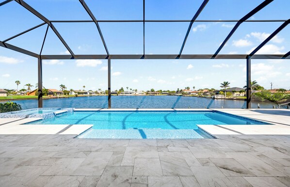 Outdoor pool, a heated pool