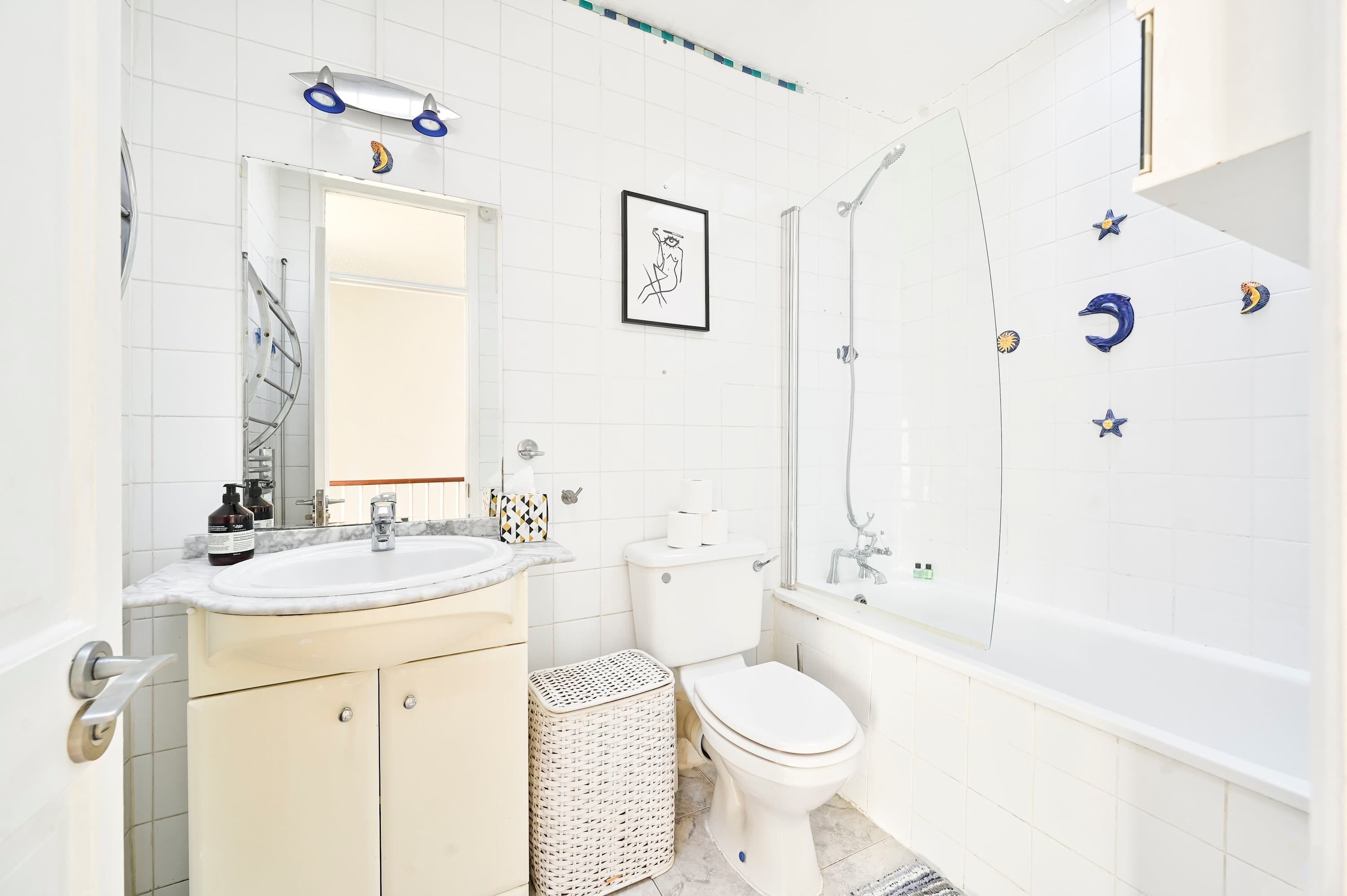 Een douche, een haardroger