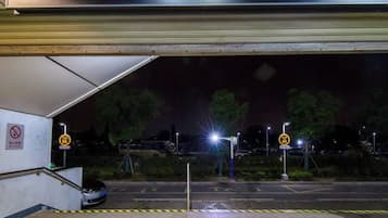 Sinalização de saída para a Fanghe Road.
