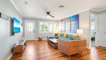 Smart TV, fireplace
