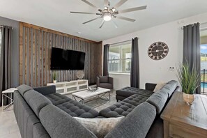 TV, video games, DVD player, books - Luxe Villa with Pool and Spa, Game room & Free Resort Access! Sleeps 22! (Davenport)