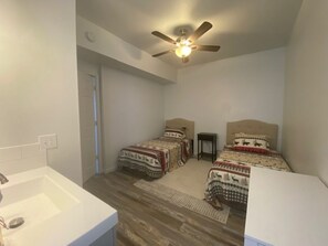 2 bedrooms, bed sheets