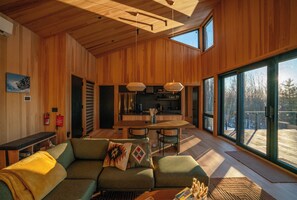 Smart TV, fireplace, video games, books