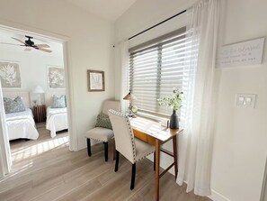 2 bedrooms, desk, iron/ironing board, WiFi