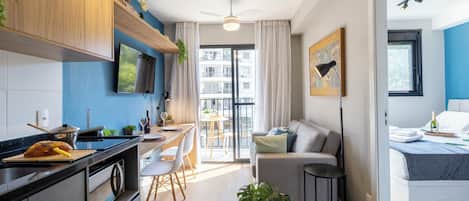 Apartment | Living area | 43-inch Smart TV with digital channels