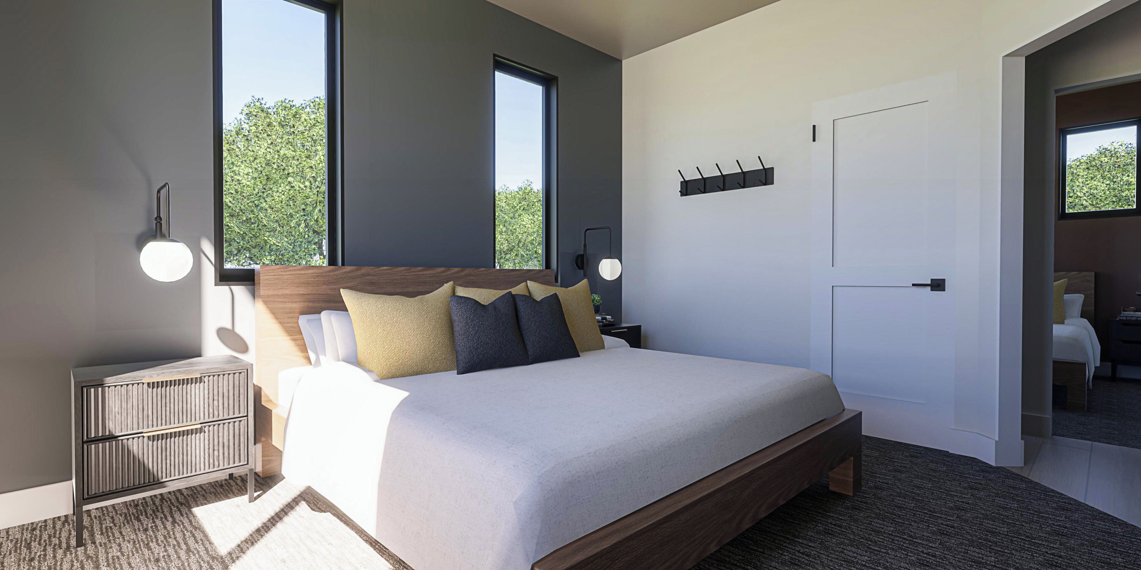 3 chambres, bureau, accès au Wi-Fi (inclus), literie fournie