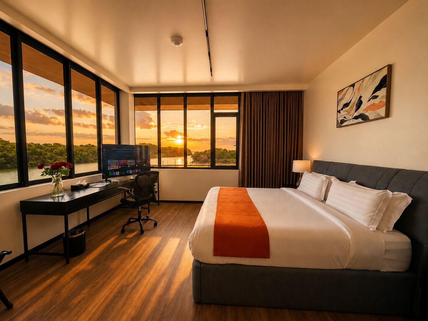 Superior kamer | Tempur Pedic-bedden, een kluis op de kamer, verduisterende gordijnen