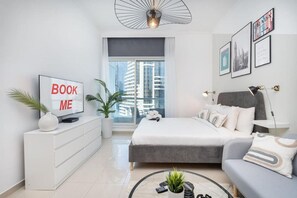 Desk, iron/ironing board, travel cot, free WiFi