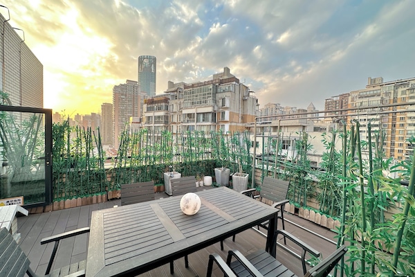 Superior Room, Multiple Beds, City View | Terrace/patio