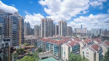 Superior Room, Multiple Beds, City View | Terrace/patio
