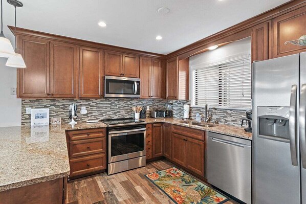 Microwave, oven, stovetop, dishwasher