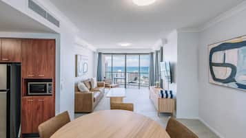 2 Bedroom 2 Bath Ocean View Apartment | Living room | Flat-screen TV