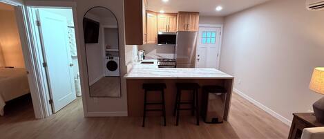 Microwave, stovetop, dishwasher