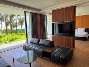 Svit Executive - privat badrum - havsutsikt | Vardagsrum