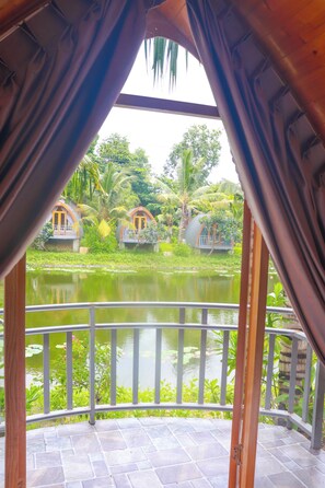 Comfort Bungalow, 1 Double Bed, Balcony, Lake View | Balcony view - The Vista Beach Resort & Spa (Phan Thiet)