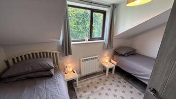 2 bedrooms, iron/ironing board, travel crib, WiFi