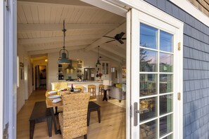 Outdoor dining - Coastal Home, Steps to the Beach, Shops & Eats | Saltgrass Cottage by AvantStay (Manzanita)