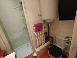 Dusche, Haartrockner, Toilettenpapier