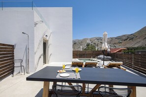 Outdoor dining - Imbros Villas Free* Heated Pools in mountains! (Crete)