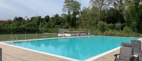 A heated pool