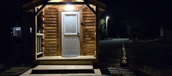 NEW! #4 - Amish Log Camping Cabin Walk to the Water