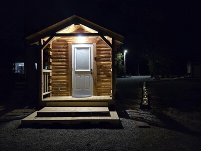 NEW! #4 - Amish Log Camping Cabin Walk to the Water