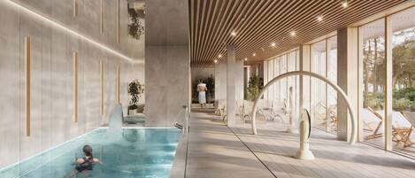 Una piscina cubierta