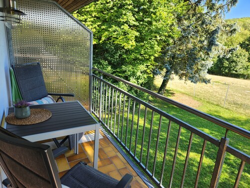 Holiday flat ‘Silvaner’ with private balcony, shared terrace and communal garden