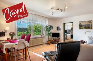 Dining - Holiday Apartment 'Roodbach' with Mountain View, Shared Terrace and Wi-Fi (Lenzkirch)