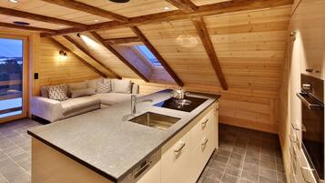 Fridge, oven, stovetop, dishwasher
