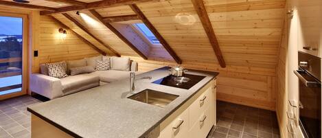 Fridge, oven, stovetop, dishwasher