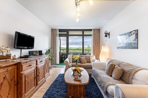 Televisión, reproductor de DVD, estéreo