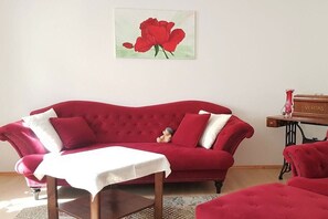 Téléviseur connecté, lecteur de DVD, livres, chaîne audio