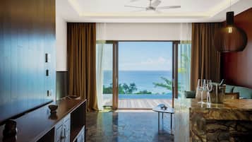 Exclusive villa, veranda, kilátással az óceánra | Kilátás a szobából