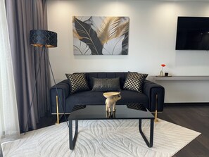 50-inch flat-screen TV with satellite channels