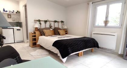 Studio ind. dans villa Castelnau centre, pkg gratuit ext, proximité cl. du Parc.
