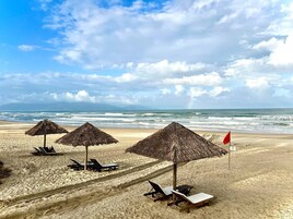 Private beach, white sand