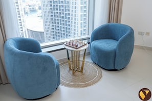 Luxury Apartment, City View | Living area - Lofts Emaar near Burj Khalifa Downtown (Dubai)