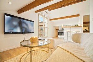 Classic-lejlighed - balkon - byudsigt | Opholdsområde