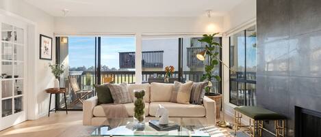 Smart TV, fireplace, printers