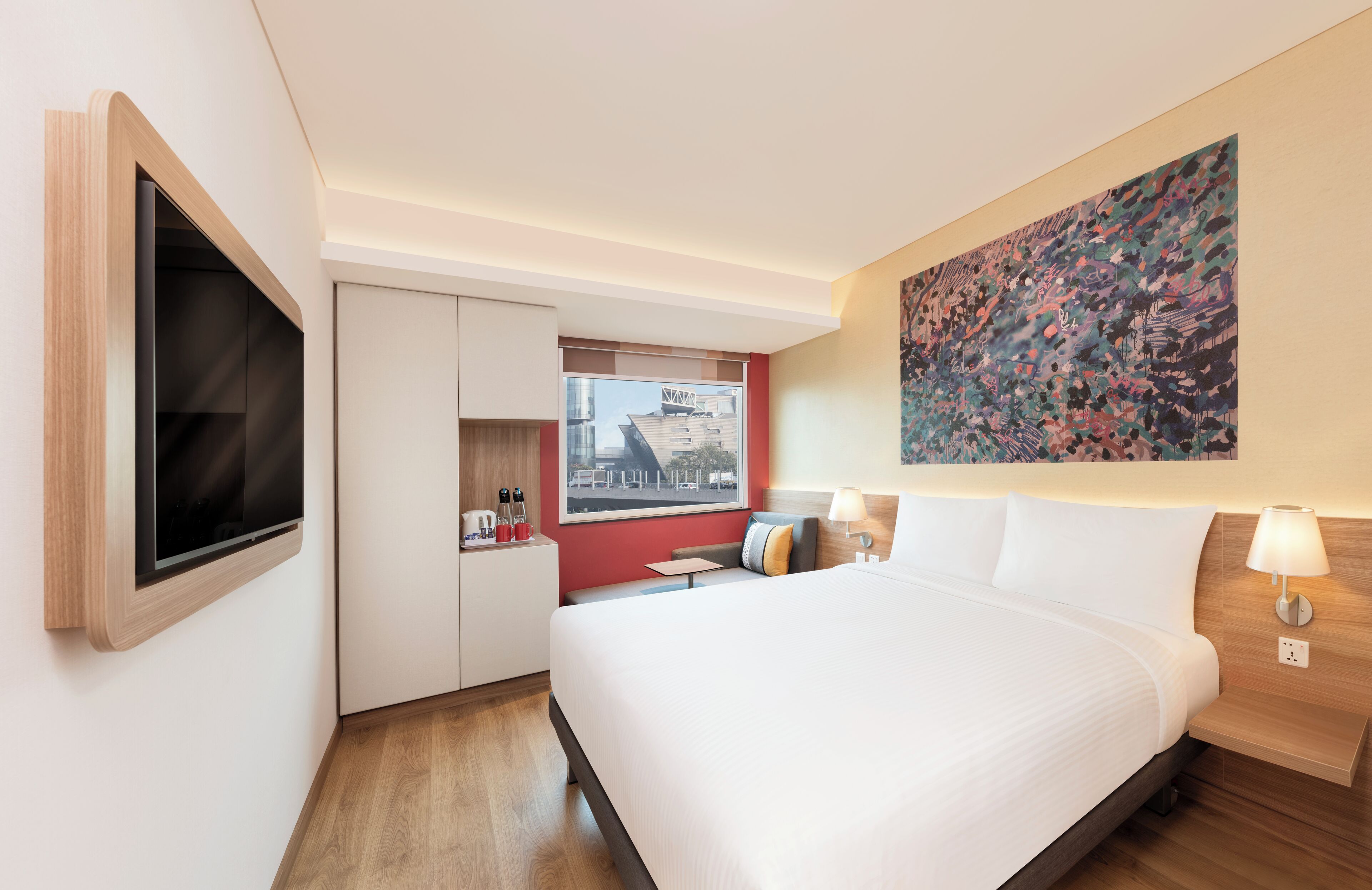 Premium bedding, down comforters, pillowtop beds, minibar