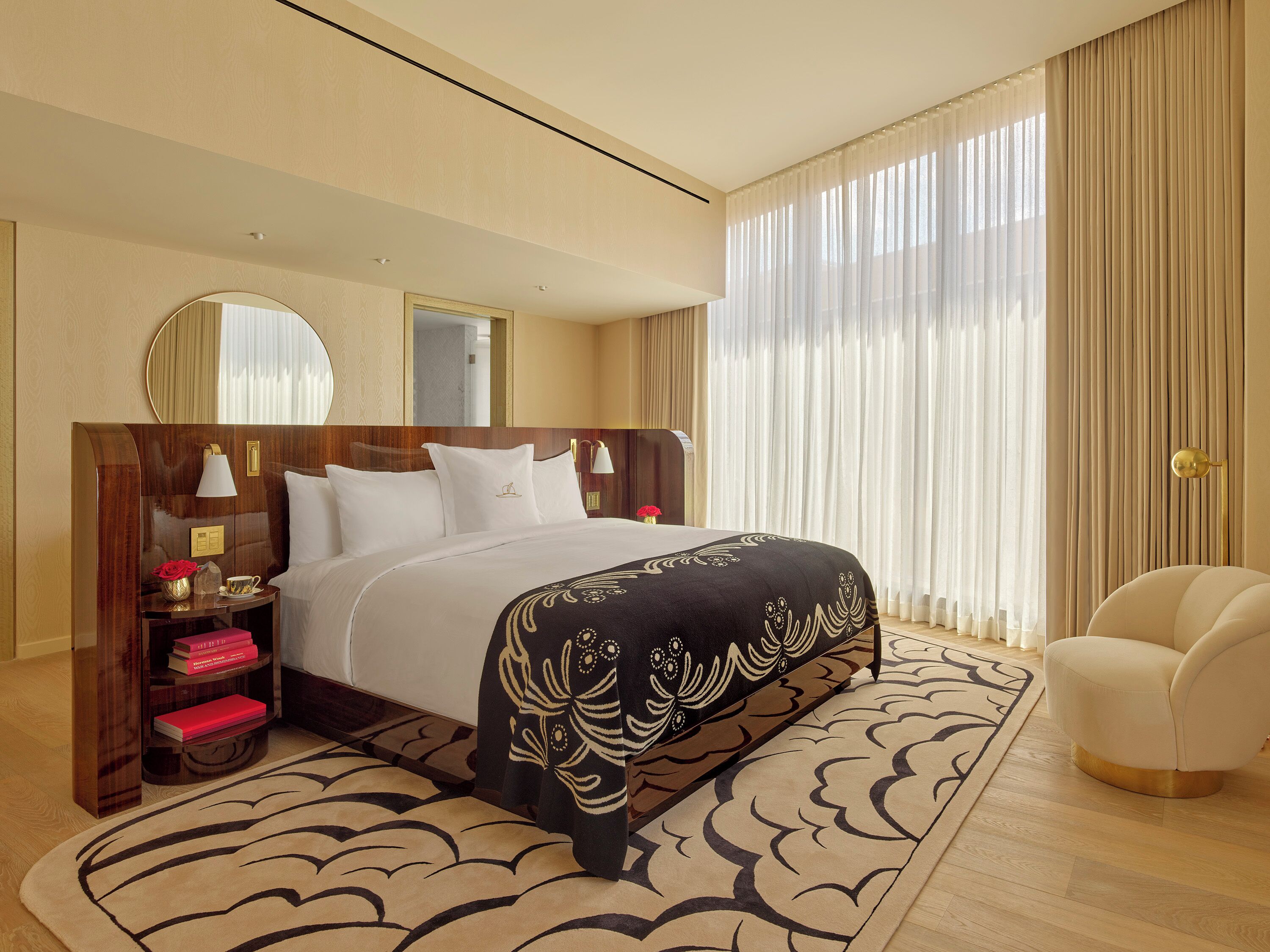 Frette Italian sheets, premium bedding, down duvets, memory-foam beds