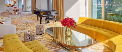 Suite, 3 Bedrooms (Faena) | Living area | 70-inch Smart TV with digital channels